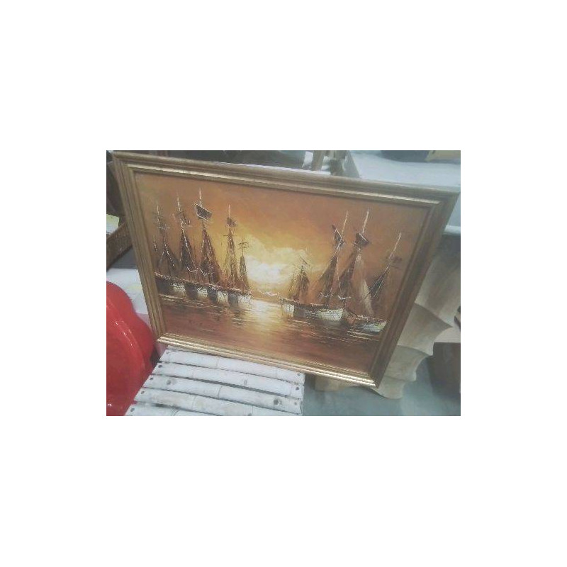 PEINTURE BATEAUX MOREAU GM COUCHER SOLEIL