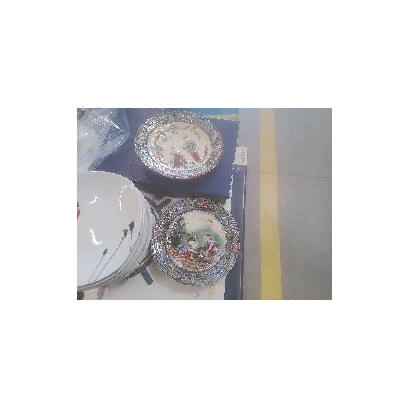 ASSIETTE ANCIENNE DECORATIVE BARBOTINE WASMUEL