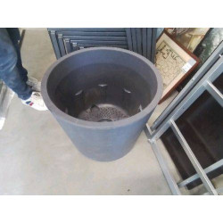CACHE POT RESINE GRIS...