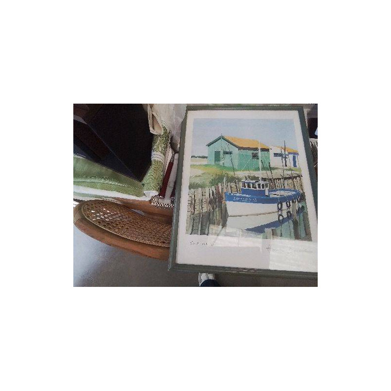 LITHOGRAPHIE HENRI DEUIL CHENAL OSTREICOLE
