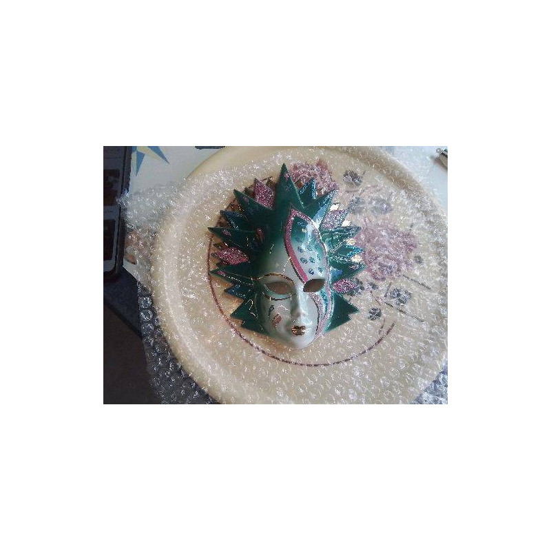 MASQUE VENITIEN PM VERT CERAMIQUE 