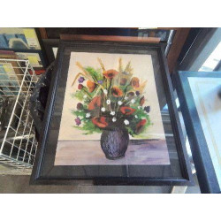 PEINTURE ENCADREE VASE...