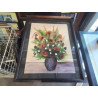 PEINTURE ENCADREE VASE BOUQUET COQUELICOTS