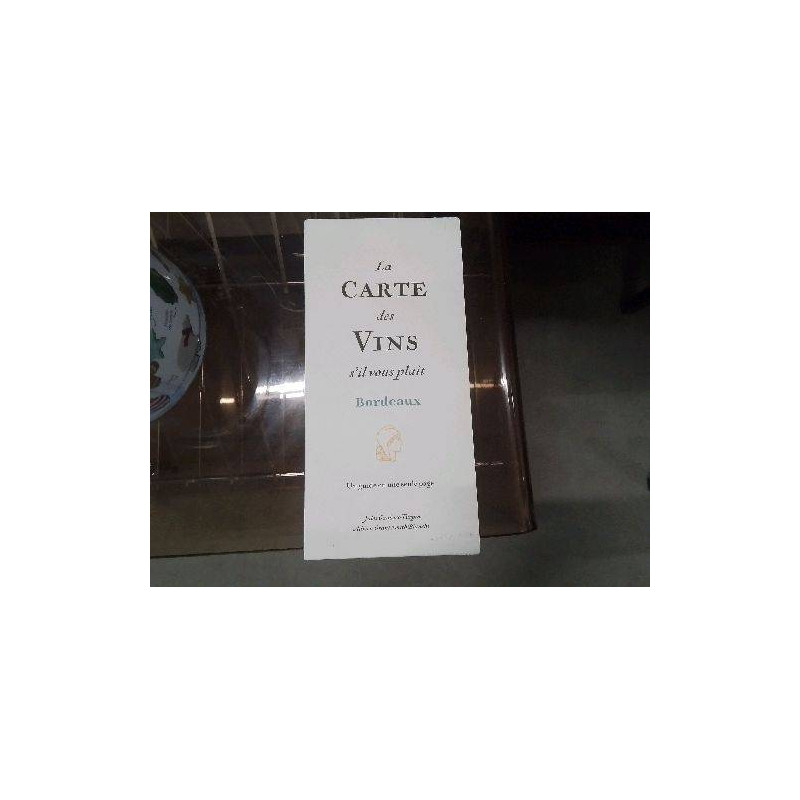 LIVRE LA CARTE DES VINS