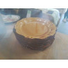 LOT 8 ASSIETTES PLATES OCRES FAIENCE DE HAUTE PROVENCE
