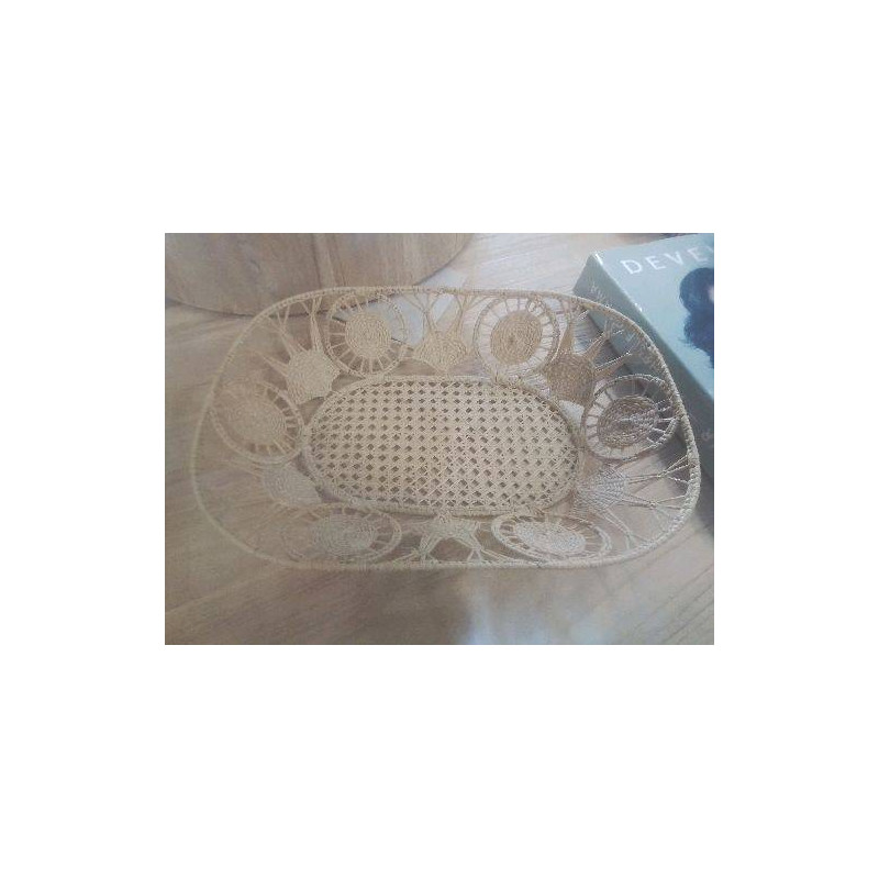 PANIÈRE AJOURÉE MM TRESSÉE RAPHIA VINTAGE