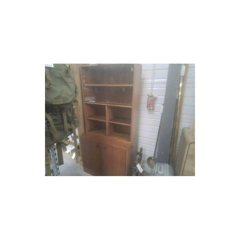 VITRINE 2P2PV 4N PLACAGE TECK VINTAGE 