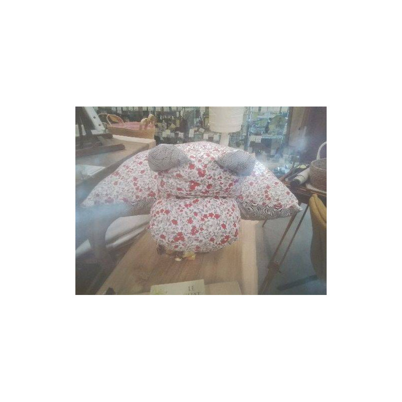 COUSSIN ARTISANAL RIGOLO HIPPOPOTAME