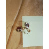 PAIRE BOUCLES D OREILLES AGATHA DORMEUSES PIERRE ROUGE