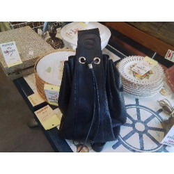 SAC BESACE LONGCHAMP CUIR NOIR