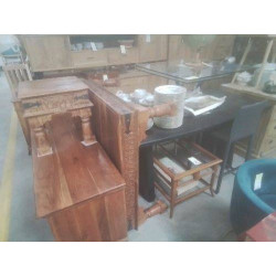 TABLE BASSE TECK SCULPTÉ...