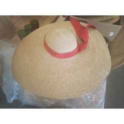 CHAPEAU RETRO PAILLE RUBAN...