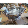 PLAT OVALE INOX PAS INDUC LES 3 TOQUES AVEC COUVERCLE ET CHAUFFE PLAT