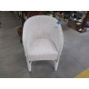 FAUTEUIL ROTIN BLANC