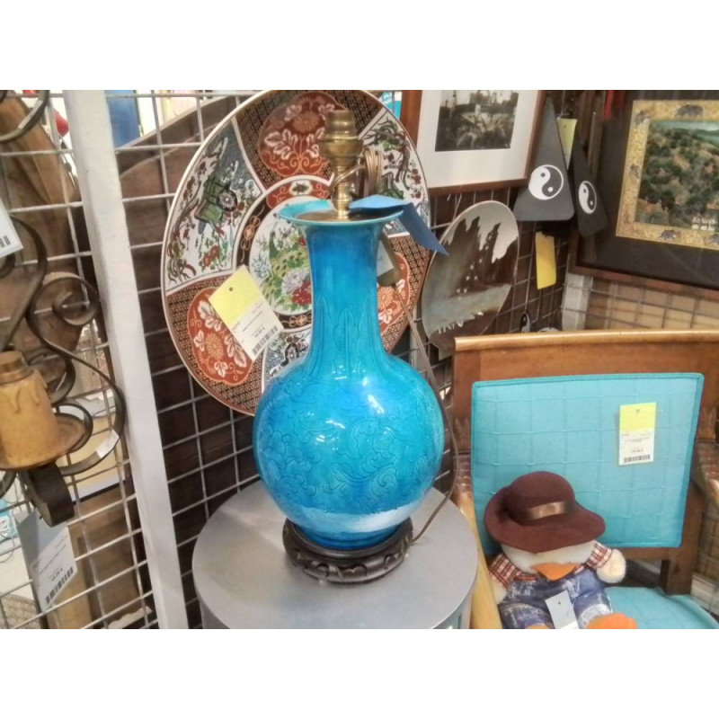 PIED DE LAMPE  BLEU TURQUOISE 