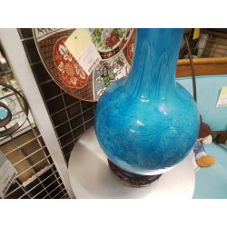 PIED DE LAMPE  BLEU TURQUOISE 