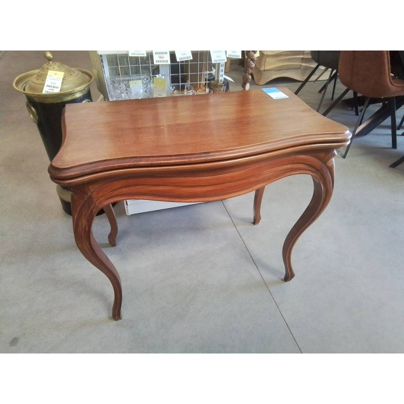 TABLE DE JEUX  CONSOLE ACAJOU EN L ETAT