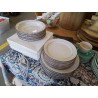 SERVICE 24 PIECES PORCELAINE LISERÉ MARRON
