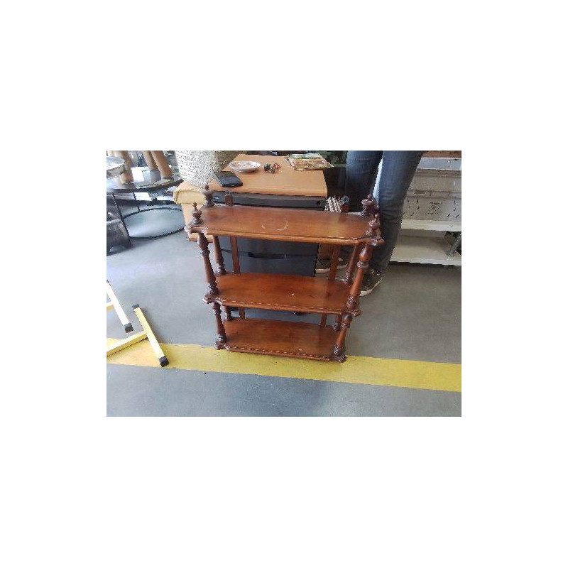 ETAGERE BOIS 3 NIVEAUX ACAJOU ANGLAIS