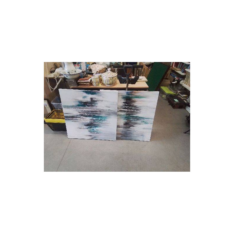 TOILE ABSTRAITE TON BLEU