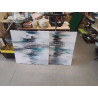 TOILE ABSTRAITE TON BLEU