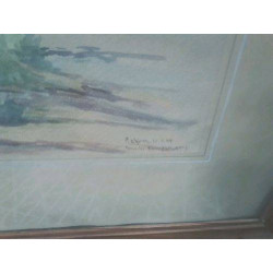 CADRE PEINTURE RONCE LES BAINS 1949