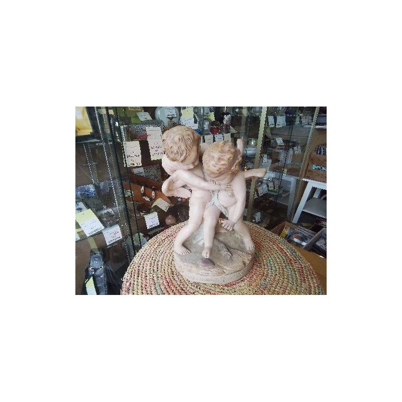 STATUE PLATRE ANC DUO ANGELOTS