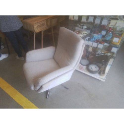 FAUTEUIL TISSU GRIS HJORT...