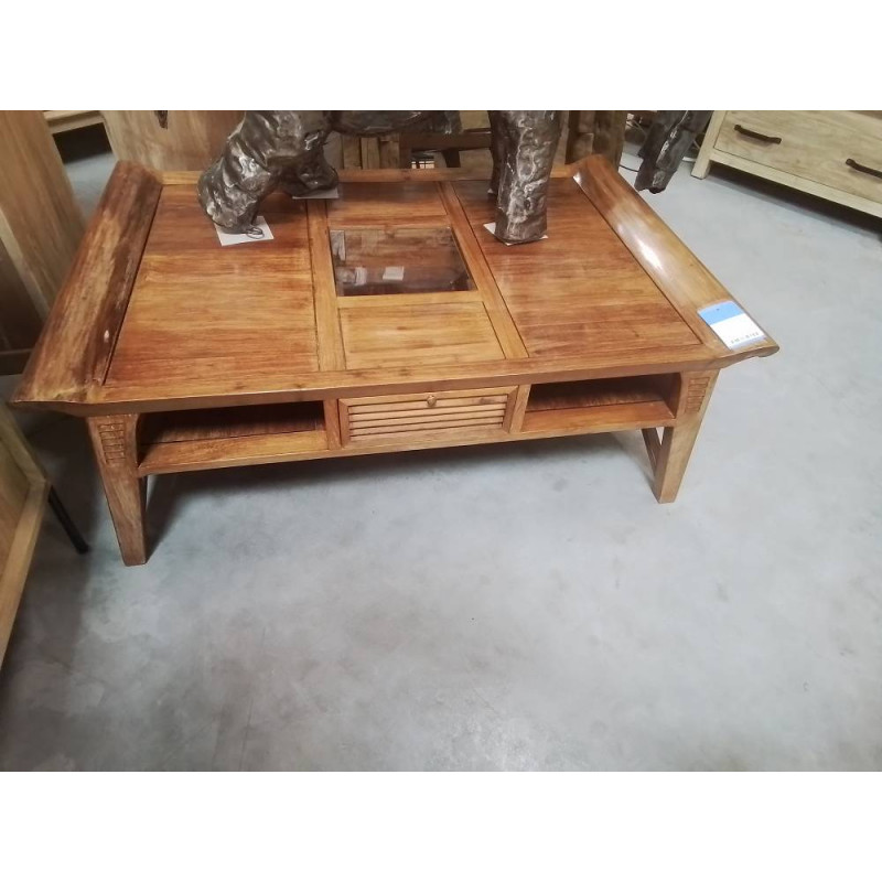 TABLE BASSE TECK JAPONISANTE 115*80