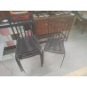 LOT 4 CHAISES METAL TRESSÉES FIL NOIR