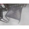 LOT 4 CHAISES METAL TRESSÉES FIL NOIR