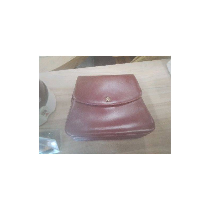SAC À MAIN CUIR VINTAGE BORDEAUX 