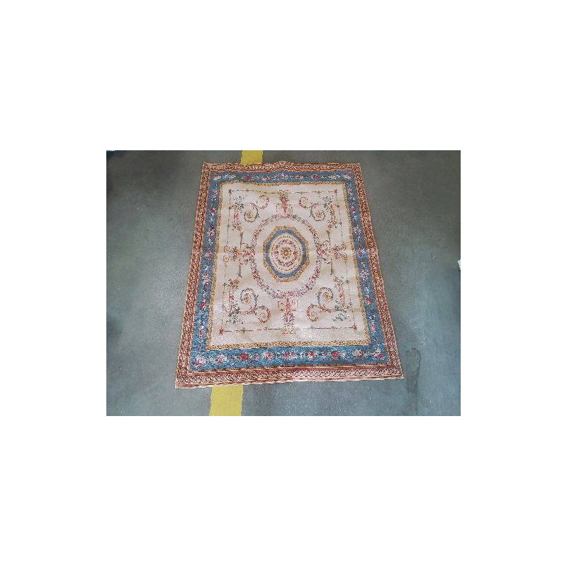 TAPISSERIE MURALE FLEURI BLEU JAUNE