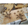 APPLIQUE TRIPLE BOUGEOIRS FEUILLES 