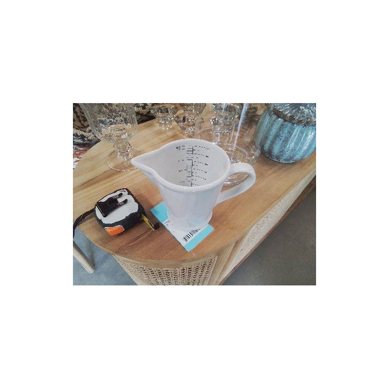 PICHET MESUREUR FAIENCE BLANC 