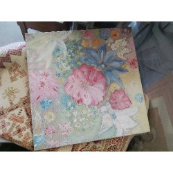 CADRE PEINTURE FLEURS