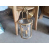 SUSPENSION RONDE LAITON VERRE 3 FEUX