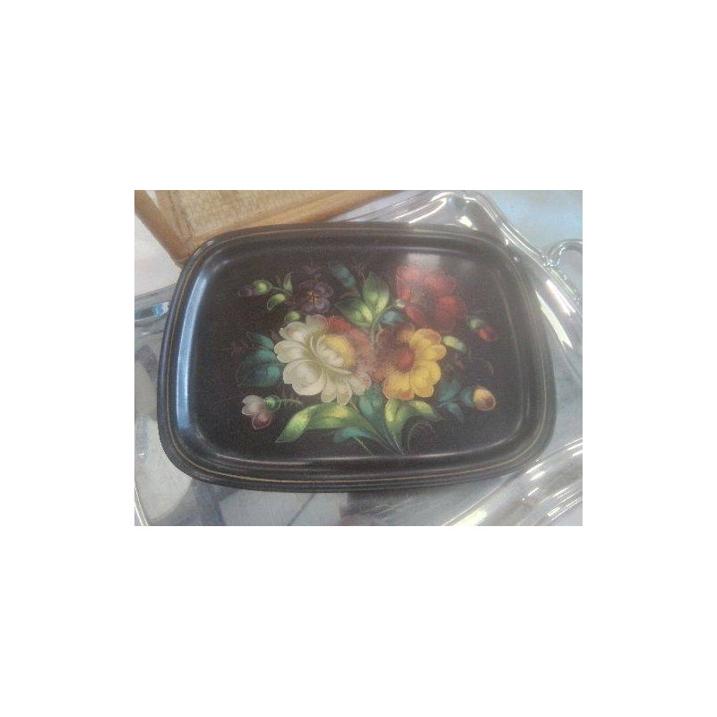 PLAT METAL PM VINTAGE FLEURS URSS