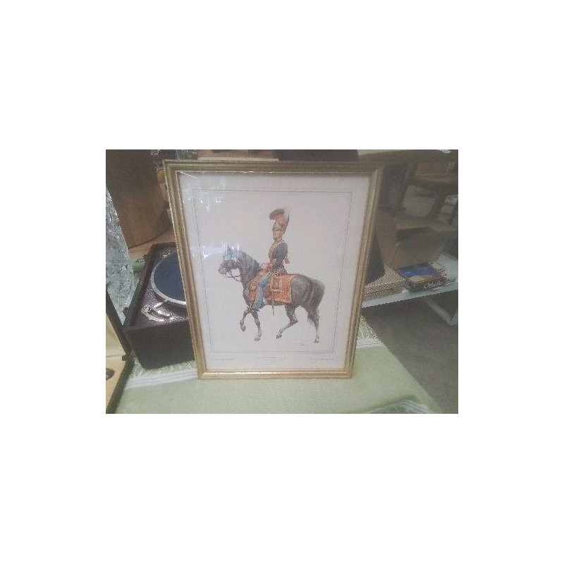 CADRE DORE GARDE ANGLAIS A CHEVAL