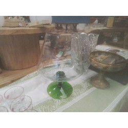 VASE VERRE TGM PIED VERT ANC 
