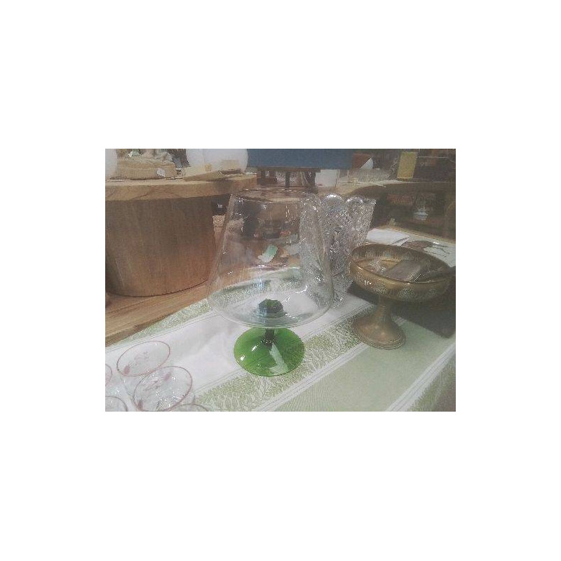 VASE VERRE TGM PIED VERT ANC 