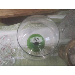 VASE VERRE TGM PIED VERT ANC 