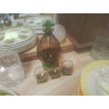CARAFE CRISTAL VERT FUMÉ +3 VERRES