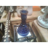 VASE BLEU DORÉ SPIRALE 