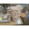 VASE CRÈME DORÉ RELIEF