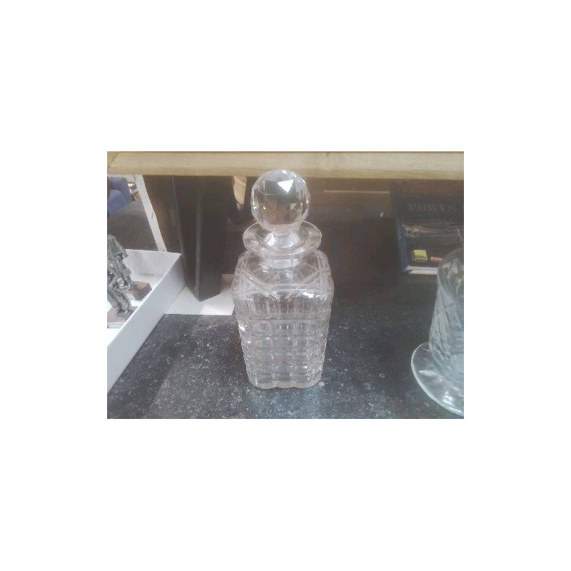 CARAFE CRISTAL CARRÉ BOUCHON FACETTE 