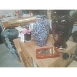 LAMPE DORÉ SOCLE RECT BOIS