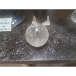 PRESSE PAPIER VERRE MAPPEMONDE