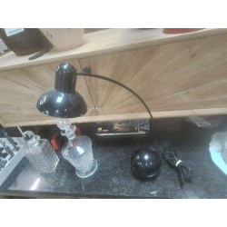 LAMPE PIED BOULE NOIRE