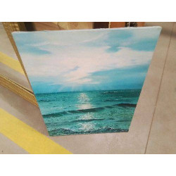 PEINTURE MER SOEIL NUAGES...